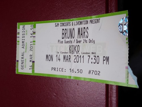 Bruno mars ticket koko - bruno,