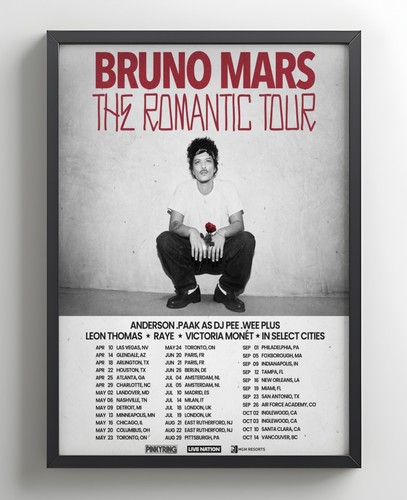 Bruno mars poster the romantic - poster,