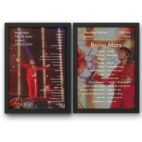 Bruno mars wembley setlist - bruno,